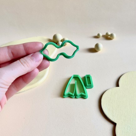 Set de cortadores para arcilla polimérica lazos coquette pequeños