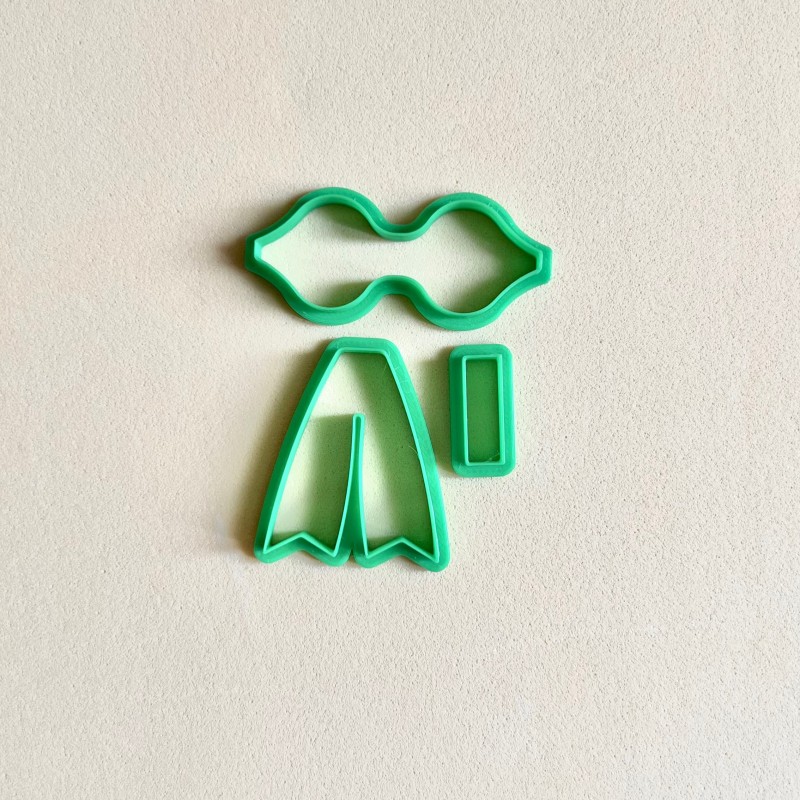 Set de cortadores para arcilla polimérica lazos coquette pequeños