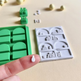 Cortador arcilla polimérica: estantería con libros - Lylo Tools