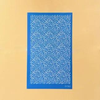 Silk screen para arcilla: plantilla de seda rosas - Lylo Tools