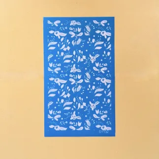 Silk screen para arcilla: plantilla de seda floral - Lylo Tools