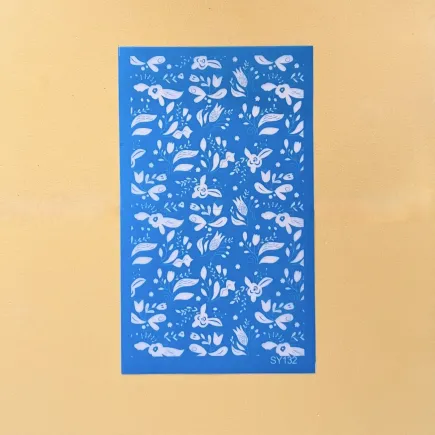 Silk screen para arcilla: plantilla de seda floral - Lylo Tools