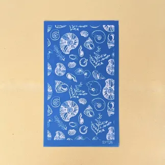 Silk screen para arcilla: plantilla conchas marinas - Lylo Tools