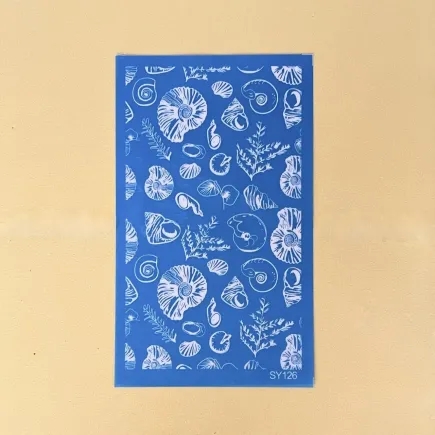 Silk screen conchas marinas grandes