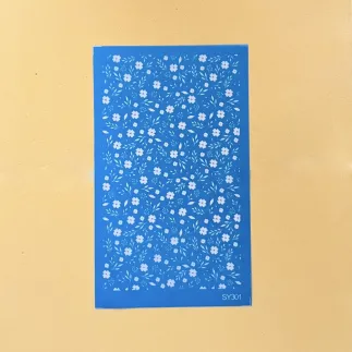Silk screen para arcilla: plantilla de seda floral mini - Lylo Tools