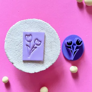 Sello para arcilla polimerica: tulipanes orgánicos - Lylo Tools