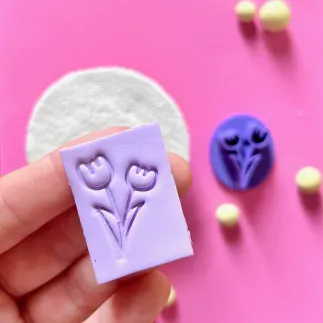 Sello para arcilla polimerica: tulipanes orgánicos - Lylo Tools