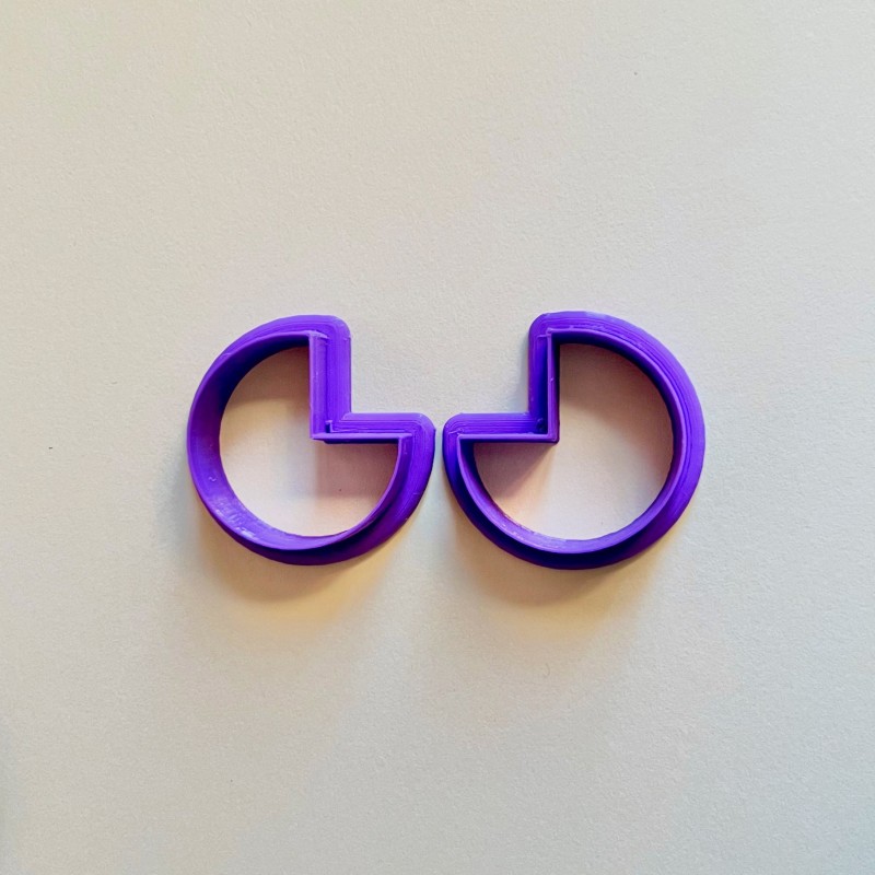 Cortador para arcilla polimérica para hacer aros con forma de círculo