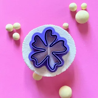 Cortador para arcilla polimerica (simétrico) - flor cosmos orgánicos con borde