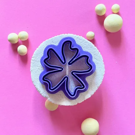 Cortador para arcilla polimerica (simétrico) - flor cosmos orgánicos con borde