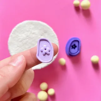 Cortador para arcilla polimerica: flor orgánica enmarcada - Lylo Tools