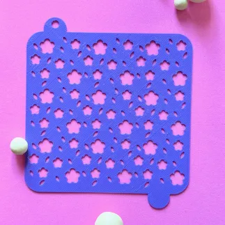 Stencil para arcilla polimerica: campo de margaritas - Lylo Tools