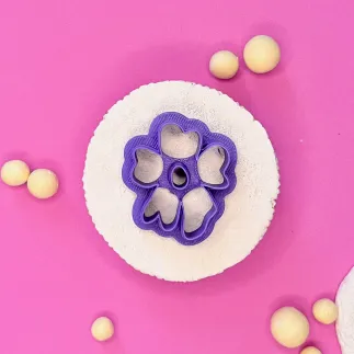 Cortador para arcilla polimerica (simétrico) - flor orgánica 5 pétalos