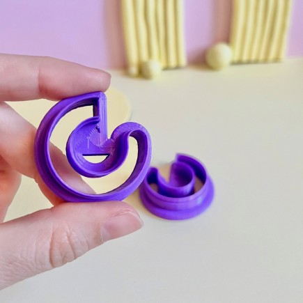 Cortador para arcilla para hacer aros: círculo con borde redondo