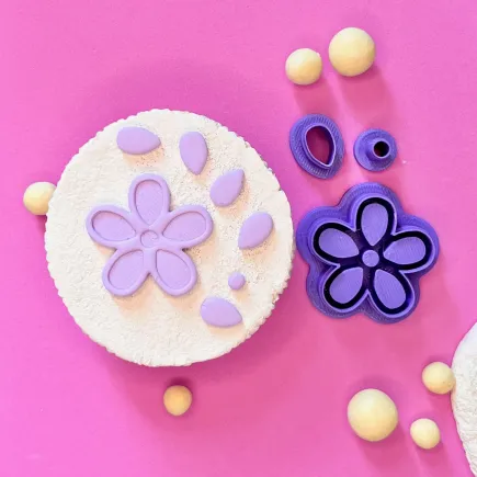 Cortador para arcilla polimerica - margarita con sello