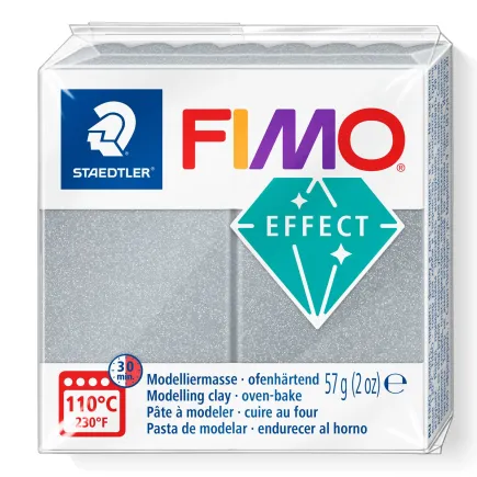 Arcilla polimérica FIMO Effect - plata metalizado