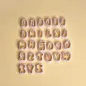 Set cortadores arcilla polimérica - abecedario 2cm