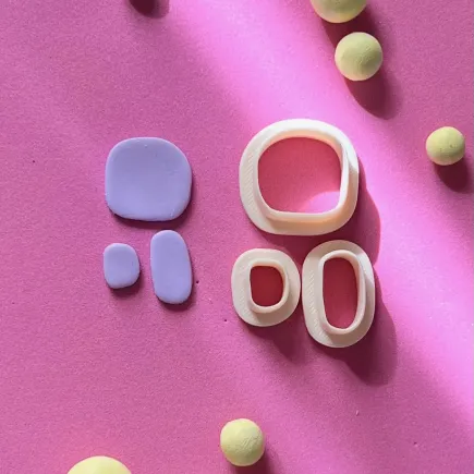 Cortador arcilla polimérica - set orgánico 3 piezas