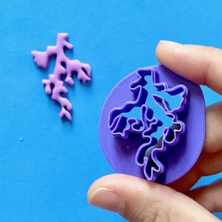 Cortador arcilla polimérica - coral forma 1 - reflejos