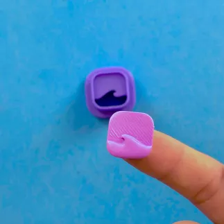 Cortador arcilla polimérica - ola relieve