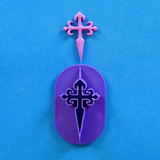 Cortador arcilla polimérica - cruz de Santiago