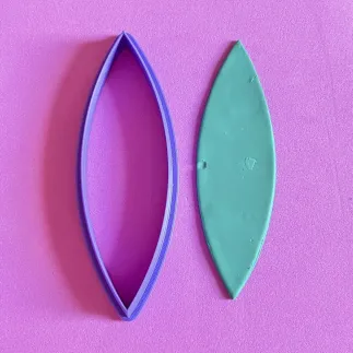 Cortador arcilla polimérica - óvalo fino