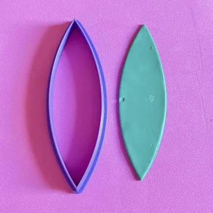 Cortador arcilla polimérica - óvalo fino