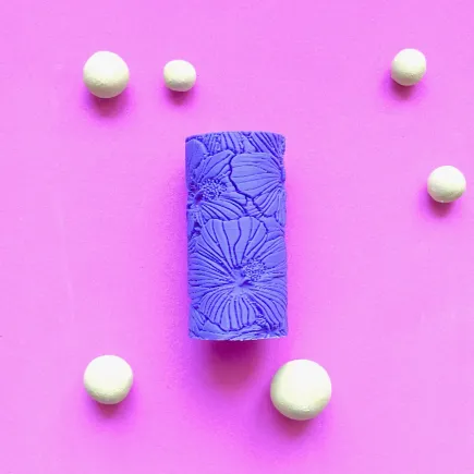 Rodillo textura para arcilla polimérica: flor hibisco - Lylo Tools