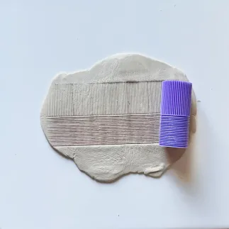 Rodillo de textura para arcilla polimérica - líneas horizontales y verticales