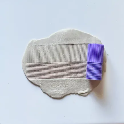 Rodillo de textura para arcilla polimérica - líneas horizontales y verticales