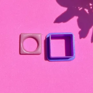 Set cortadores para arcilla polimérica: anillo cuadrado - Lylo Tools