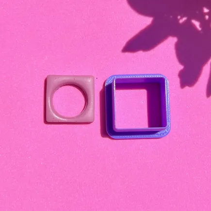 Cortador para arcilla polimérica - anillo cuadrado 1