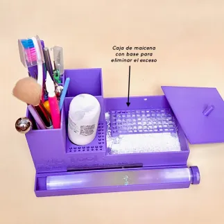 Caja organizadora para herramientas con caja de maicena