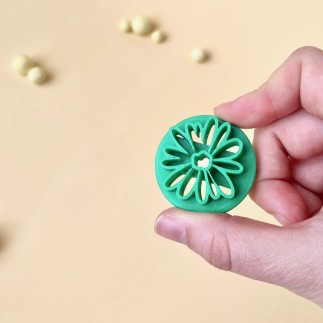 Sello para arcilla con forma de flor orgánica - Lylo Tools