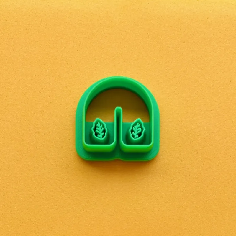 Cortador para arcilla polimérica - Arco con hojas estampadas