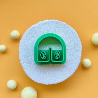 Cortador para arcilla polimérica - Arco con hojas estampadas