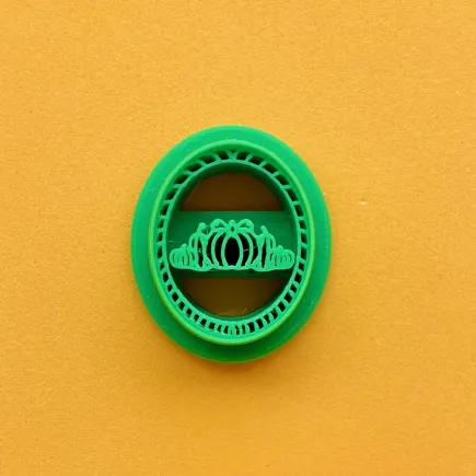 Cortador para arcilla polimérica - óvalo con bodegón de calabazas