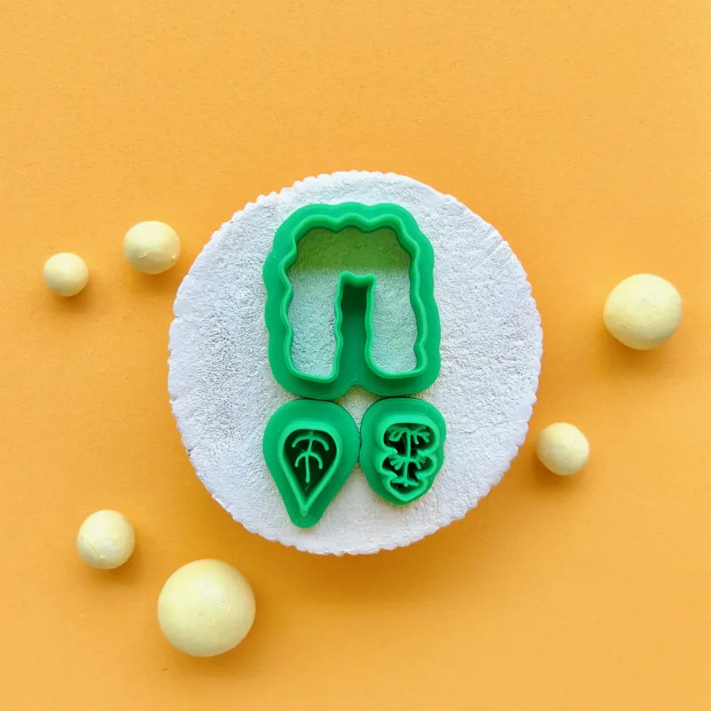 Set de cortadores para arcilla polimérica - arco con hojas