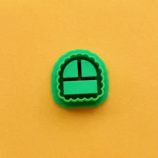 Cortador para arcilla polimérica - arco festoneado estilo estantería