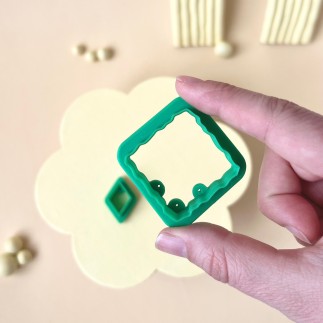 Set de cortadores para arcilla polimérica rombos