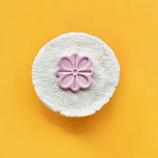 Cortador arcilla polimérica: flor 4 pétalos estampada - Lylo Tools