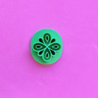Cortador para arcilla polimérica - flor 4 pétalos silueta