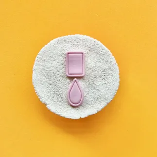 Set de cortadores para arcilla polimérica - rectángulo y lágrima