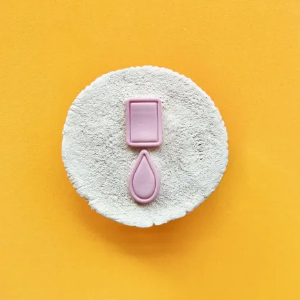 Set de cortadores para arcilla polimérica - rectángulo y lágrima