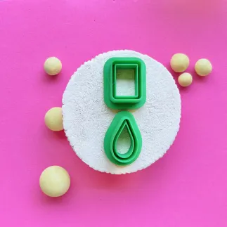 Set cortadores arcilla polimérica: rectángulo y lágrima - Lylo Tools