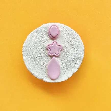 Set de cortadores para arcilla polimérica - óvalo, flor y lágrima