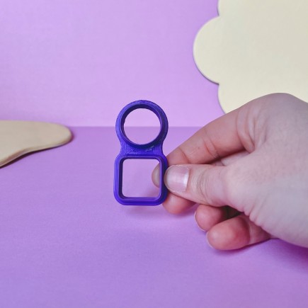 Set de cortadores para arcilla polimérica círculo y cuadrado