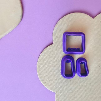 Set de cortadores para arcilla: cuadrado y lágrimas - Lylo Tools