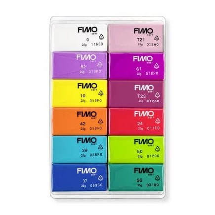 Pack Arcilla polimérica FIMO Soft - 12 Colores brillantes