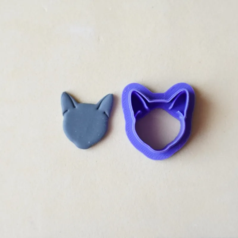 Cortador para arcilla polimérica: cara de gato con marcas - Lylo Tools